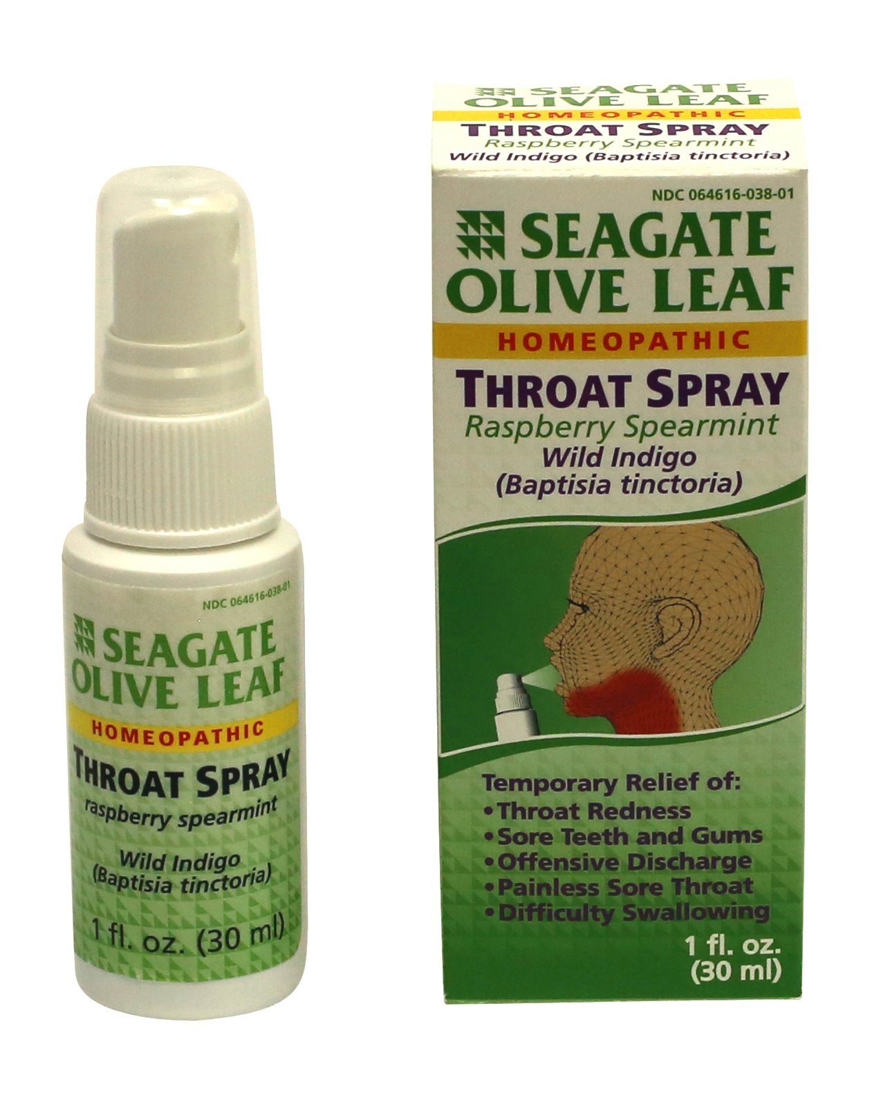 Seagate gargarisme feuille d’olivier – bouteille framboise-menthe pour irritations buccales passagères.
