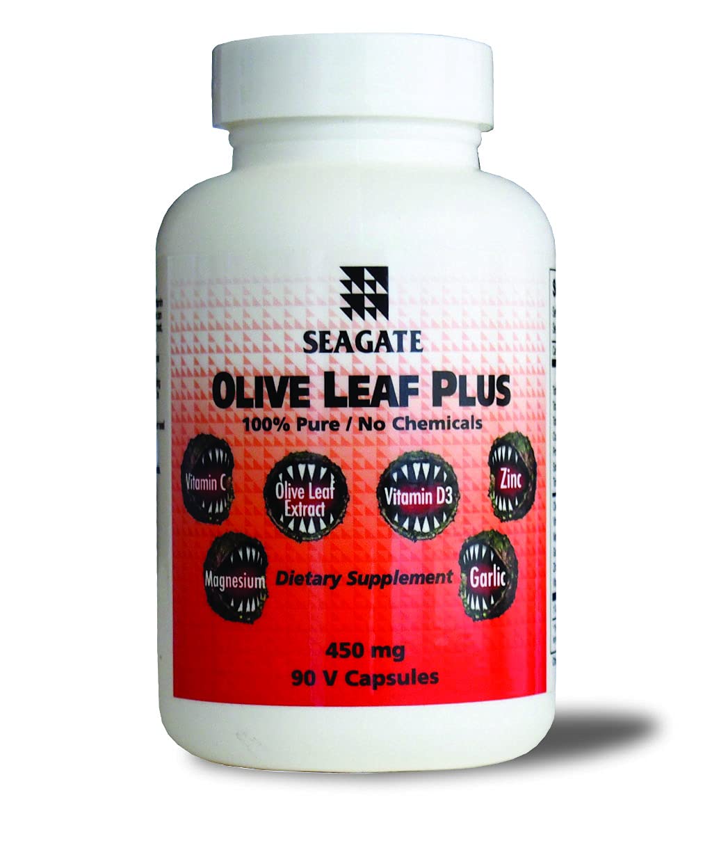 Seagate Olive Leaf Plus 450 mg, prise quotidienne, utile pour le bien-être général.