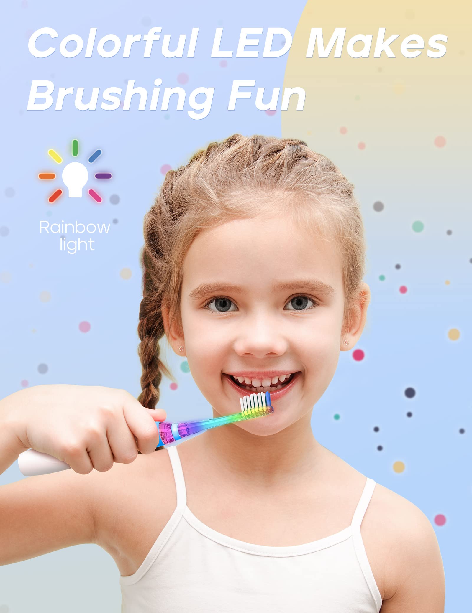 SEAGO SG-977, brosse électrique pour enfants au design lumineux et attractif