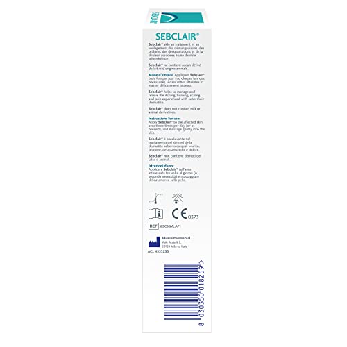 Texture crémeuse de Sebclair Dermatola 30ml, facile à étaler.