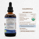Secrets de la Tribu Calendula emballage certifié USDA Organic et traçabilité.