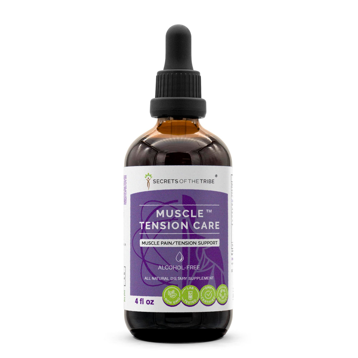 Secrets of the Tribe flacon tincture tension musculaire et potentiel soutien après l’effort.