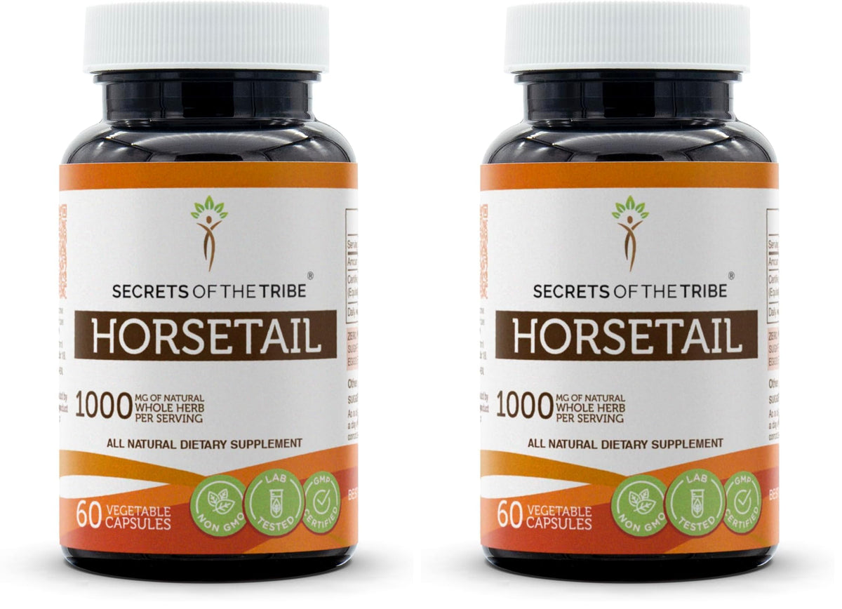 Secrets of the Tribe Horsetail - bouteille ouverte: intégration facile dans votre routine.
