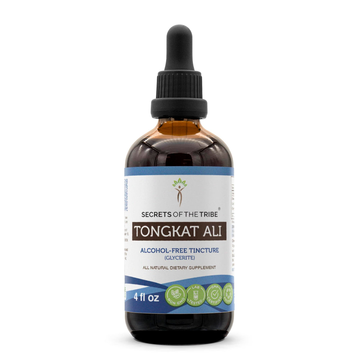 Secrets of the Tribe Tongkat Ali sans alcool – flacon clair et énergie potentielle