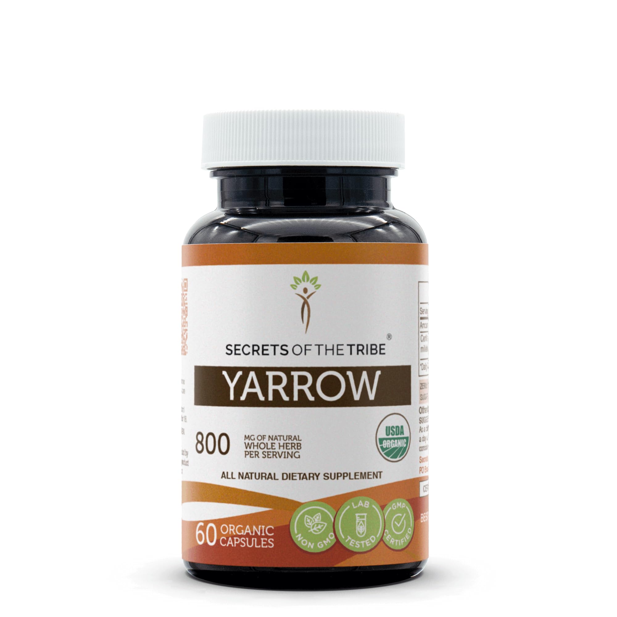 Secrets of the Tribe Yarrow – bouteille-pilules, soutien naturel au quotidien