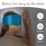 SECZIPE masque yeux soie de mûrier bleu avec bande ajustable pour un ajustement idéal.