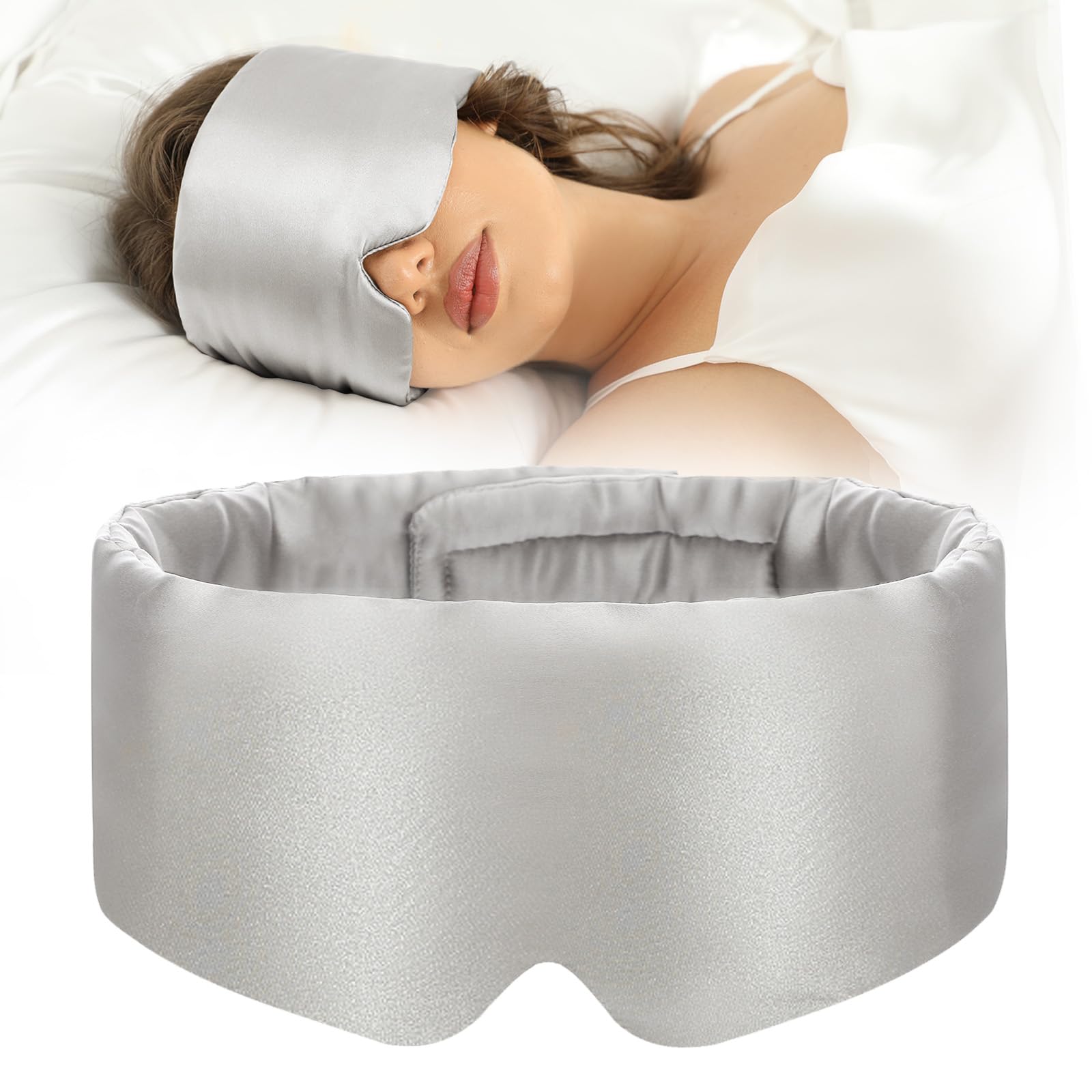 SECZIPE masque yeux soie mûrier noir pour douceur et hydratation.