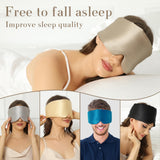 SECZIPE masque yeux soie taupe idéal pour voyage et détente nocturne