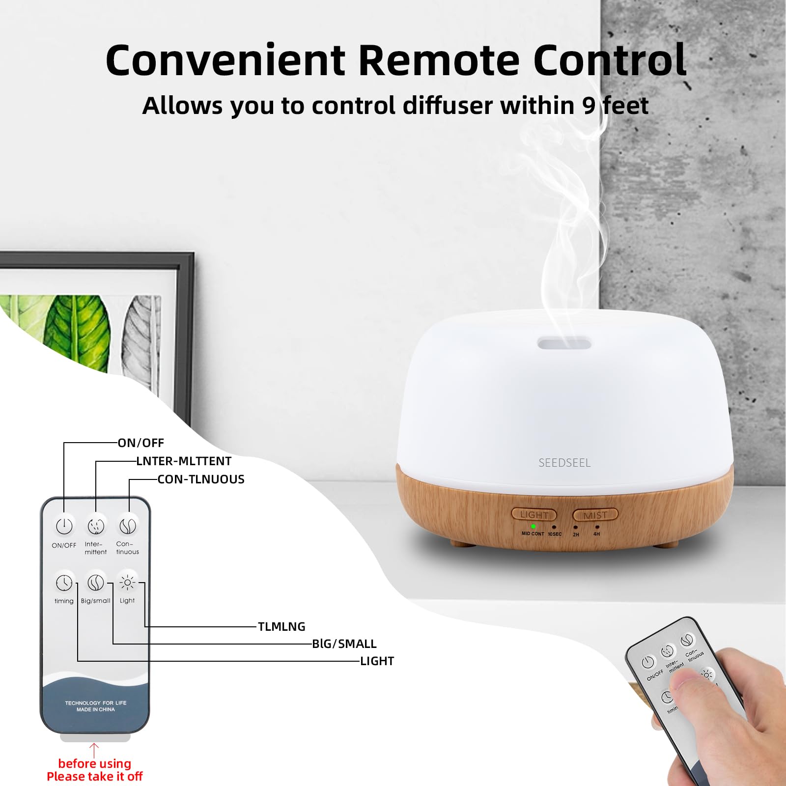 SEEDSEEL usage-maison-bureau diffuseur pratique pour un air agréable.