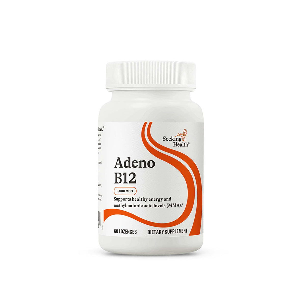 Boîte Seeking Health Adeno B12, présentation soignée pour énergie potentielle.