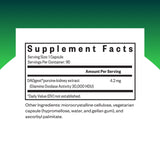 Étiquette du produit Seeking Health DAO Enzyme, informations sur l'histamine et l'usage
