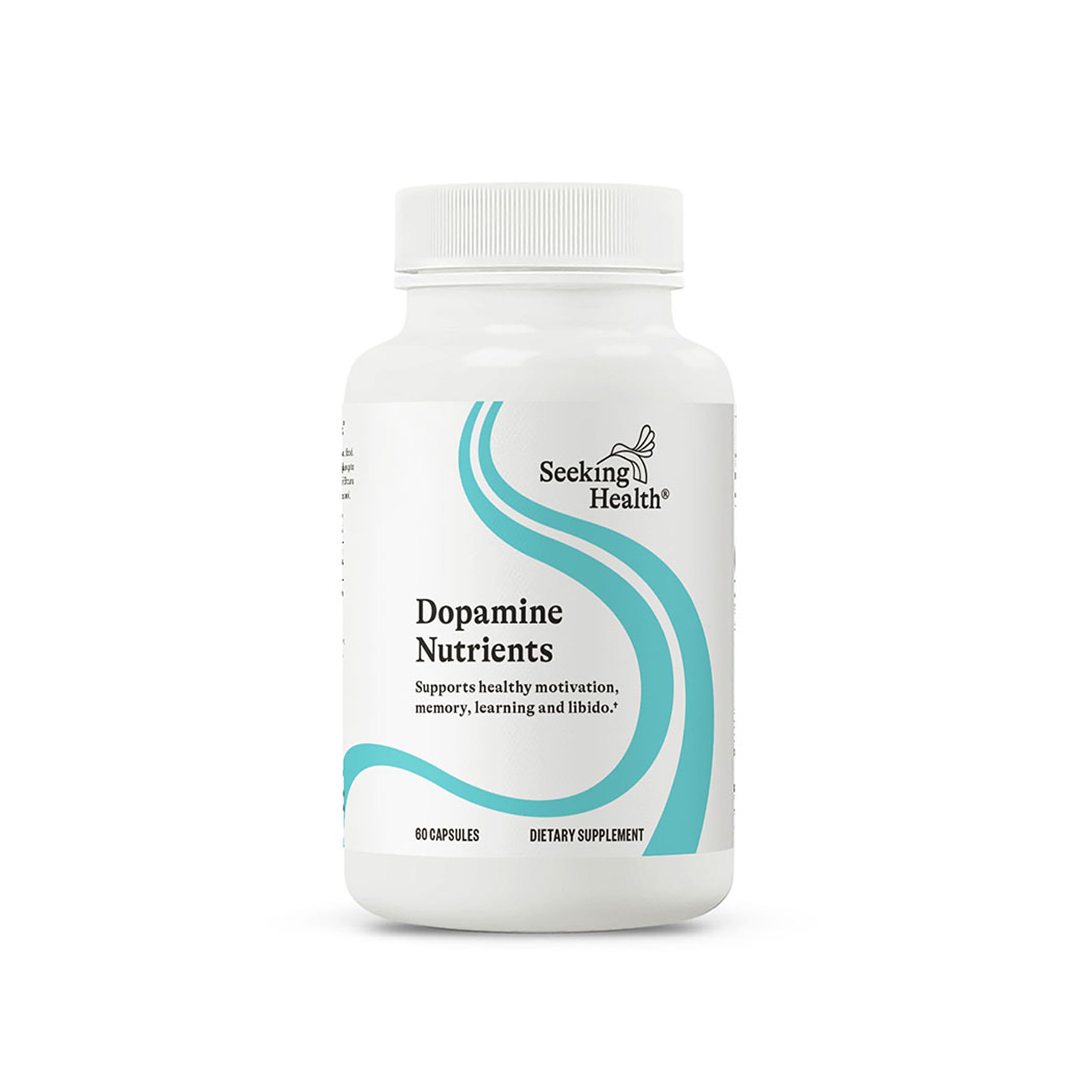 Bouteille Seeking Health Dopamine Nutrients prête à l’emploi et énergie potentielle.