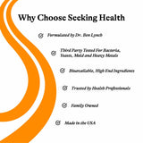 Seeking Health électrolyte orange, emballage recyclable et facile à transporter.