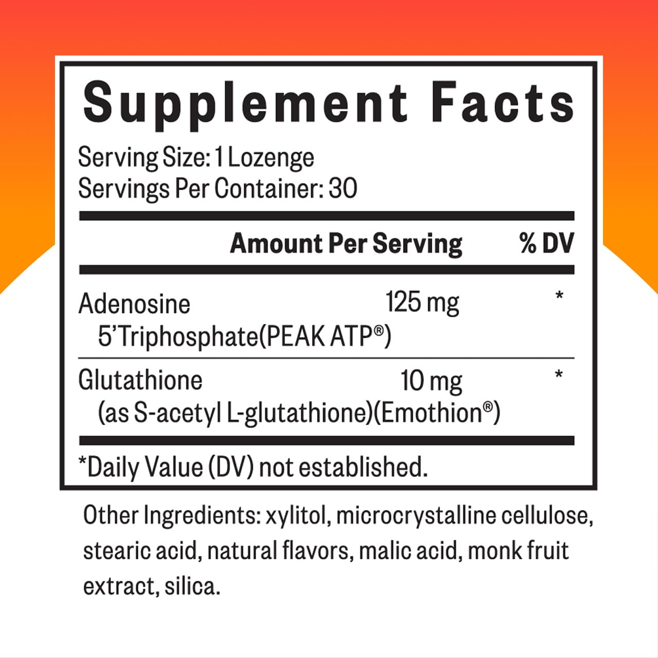 Pastilles à mâcher Nutriments Énergétiques Seeking Health pour énergie soutenue et concentration.