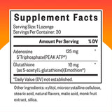 Pastilles à mâcher Nutriments Énergétiques Seeking Health pour énergie soutenue et concentration.