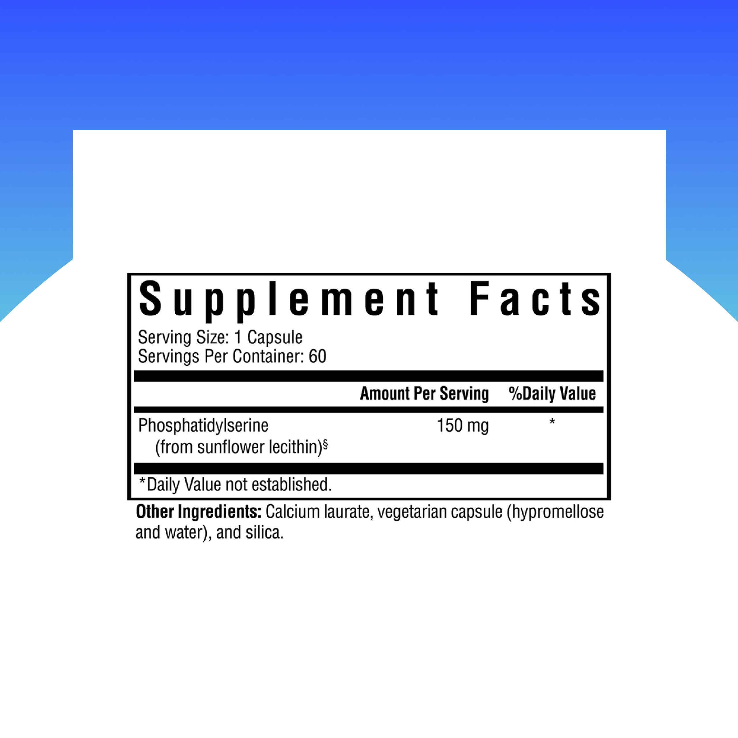 Étiquette affichant 150 mg par capsule, information fiable.