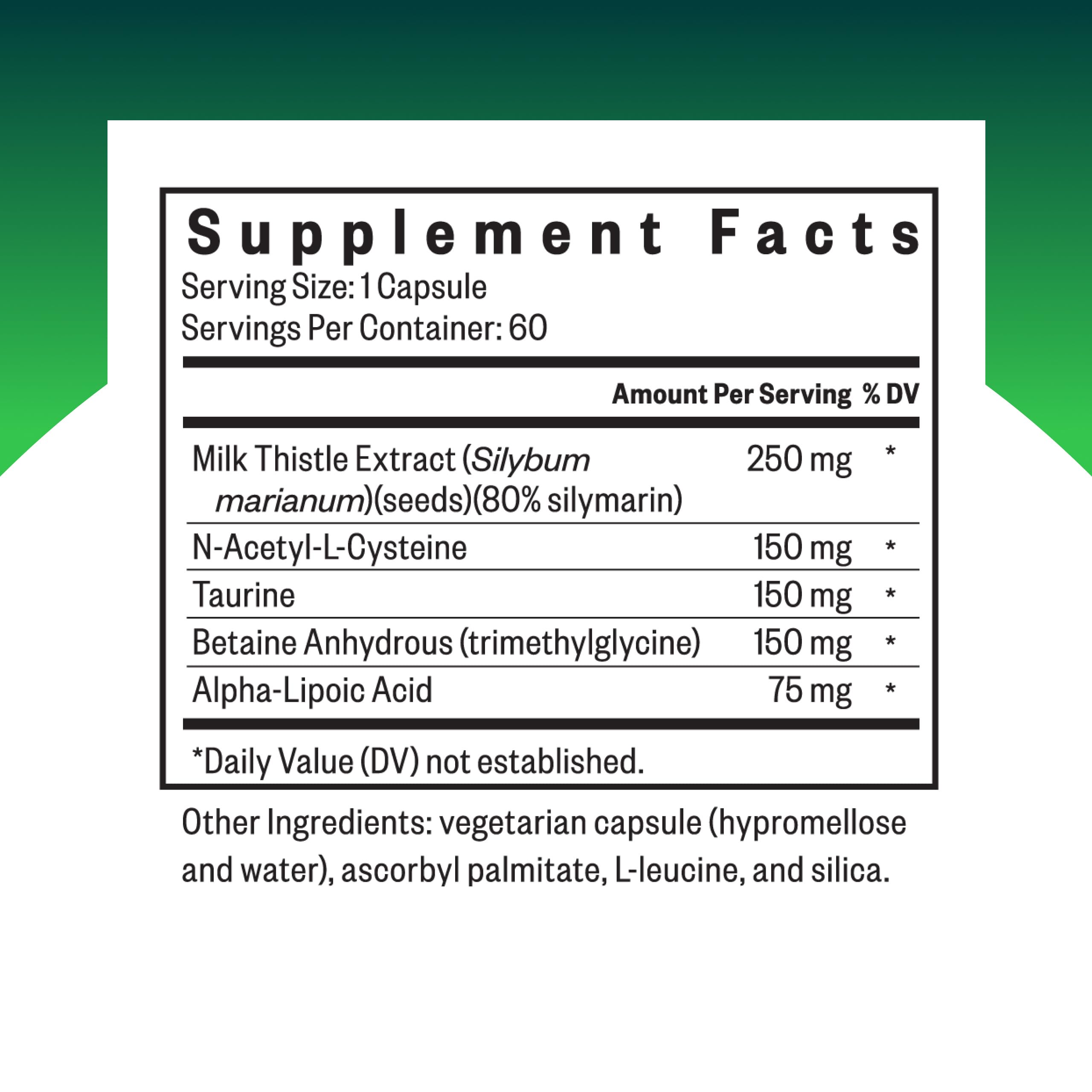Seeking Health chardon-Marie capsules — extrait végétal favorisant la santé du foie
