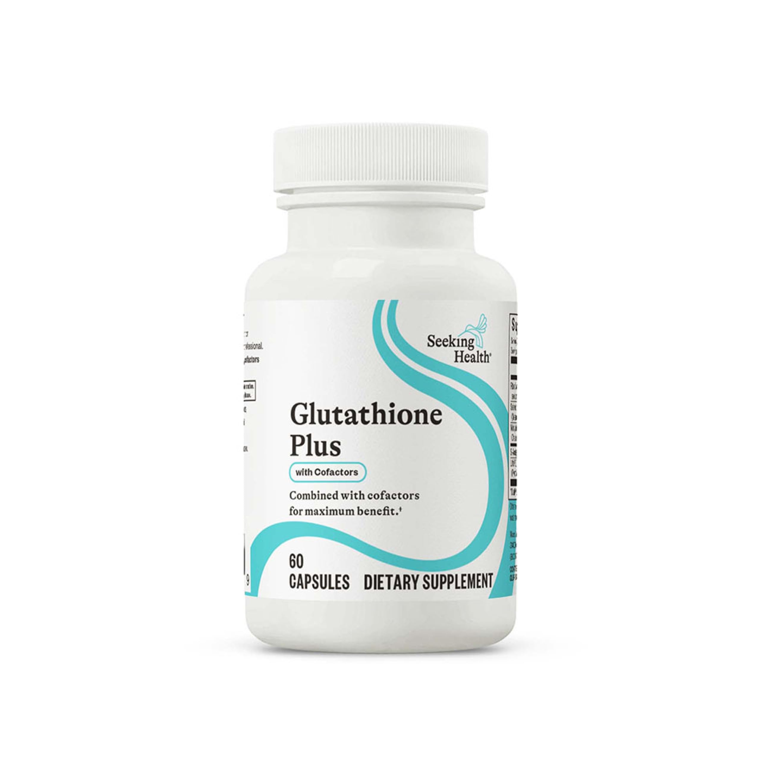Seeking Health Glutathione Plus — boîte visible, soutien potentiel pour l'immunité et la détox.