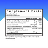 Seeking Health Homocysteine Nutrients: etiquette recto, détails des ingrédients et bénéfices potentiels.