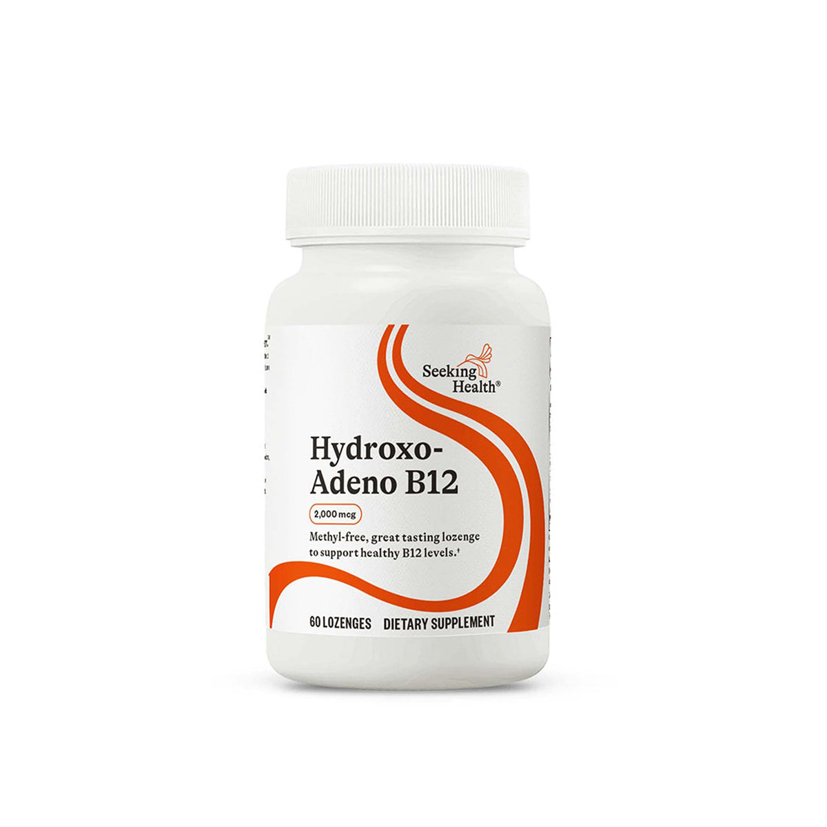 Flacon Seeking Health Hydroxo-Adeno B12, soutien potentiel à l'énergie.