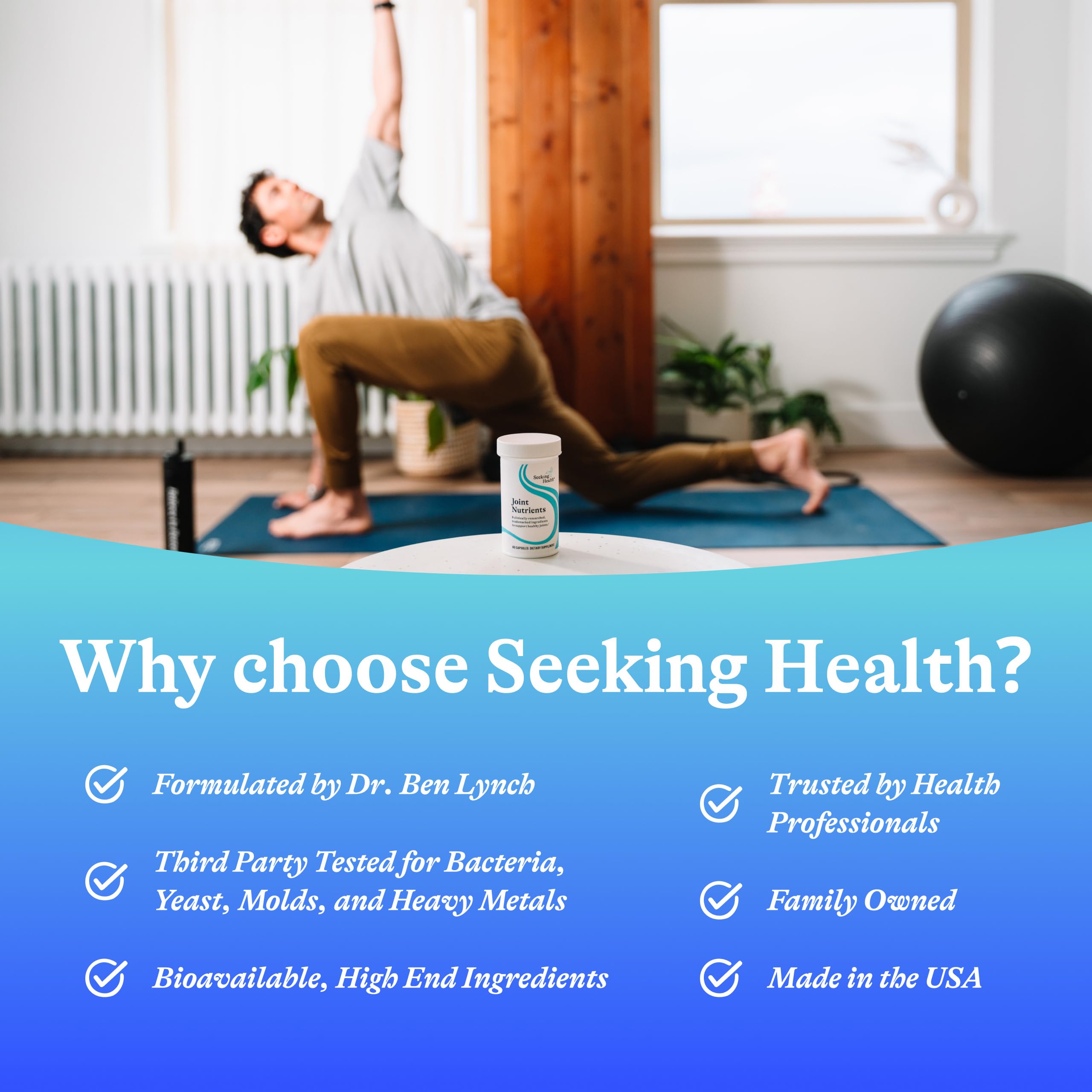 Seeking Health Joint Nutrients — contrôle qualité strict des ingrédients utilisés.