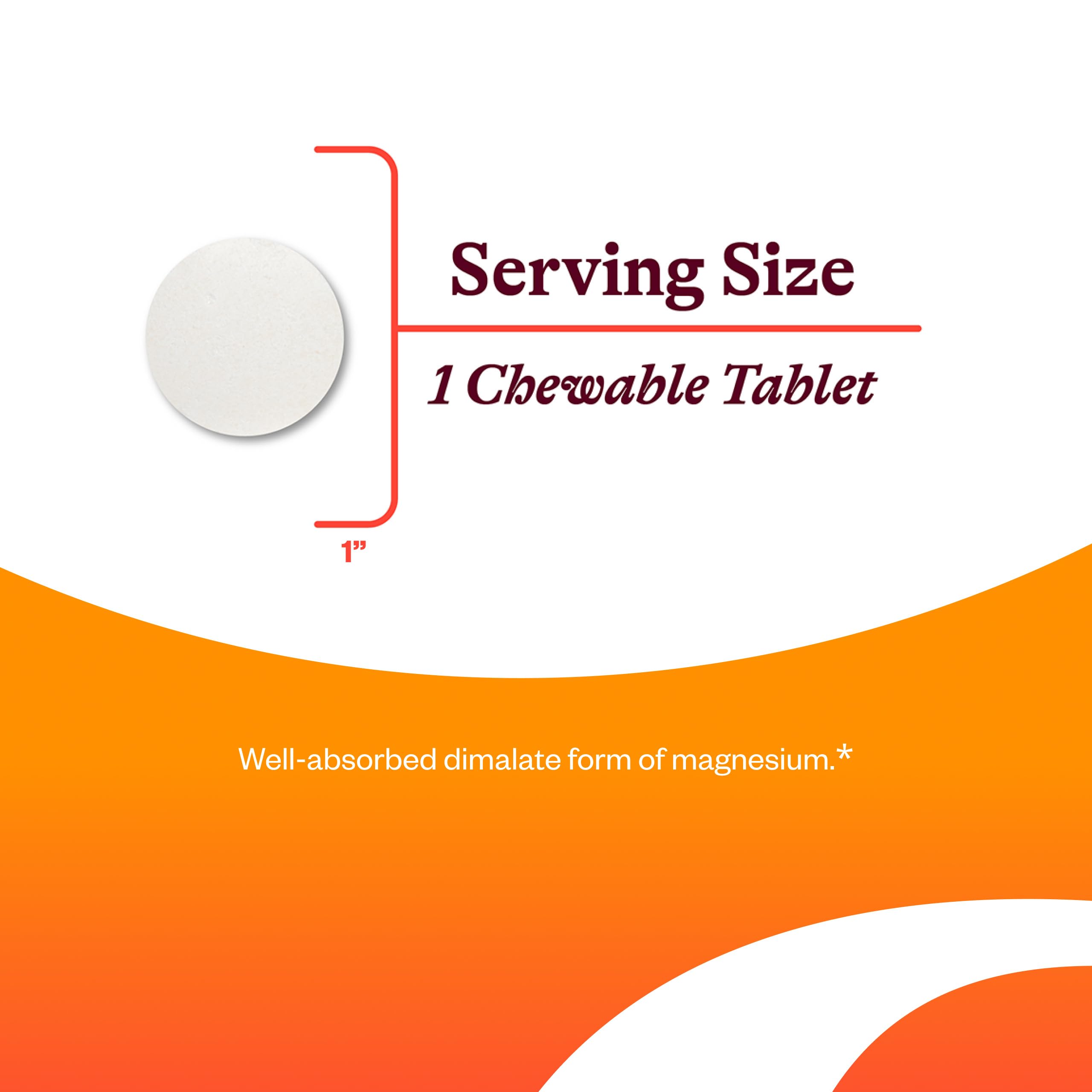 Tablette masticable Seeking Health magnésium malate pratique à emporter.
