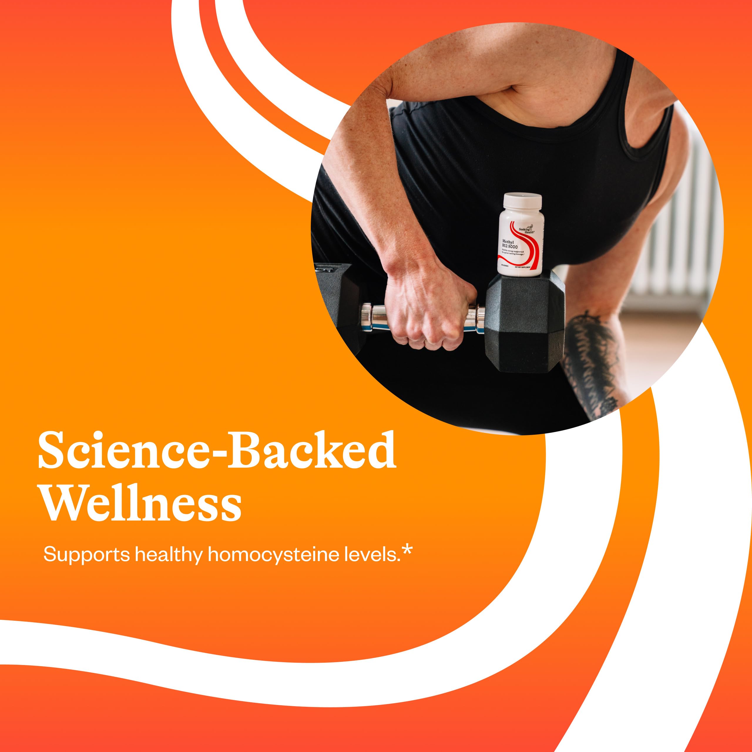 Pastilles Seeking Health Methyl B12 5000, riche en B12 actif pour le métabolisme.