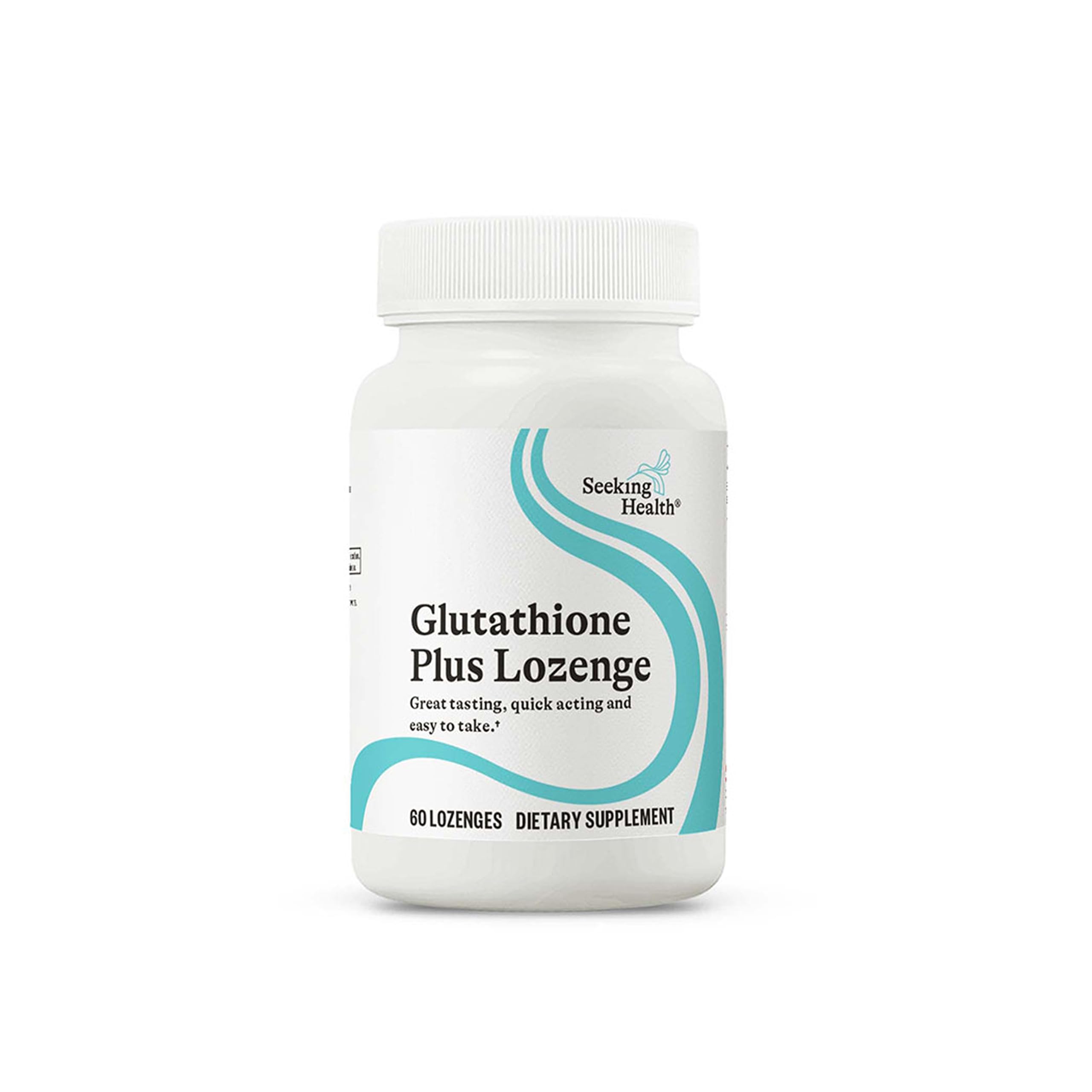 Pastilles glutathion S-acétylé Seeking Health 60 dans la boîte, soutien immunitaire potentiel.