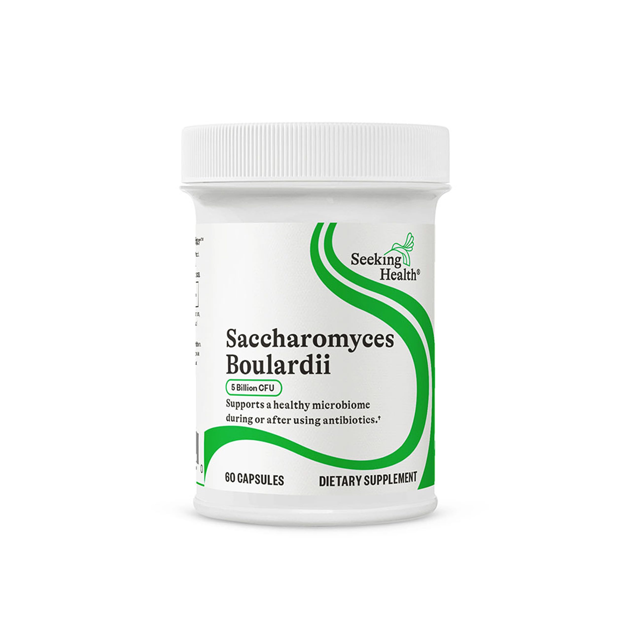 Seeking Health Saccharomyces boulardii, bouteille digestif, peut soutenir une digestion légère après les repas.