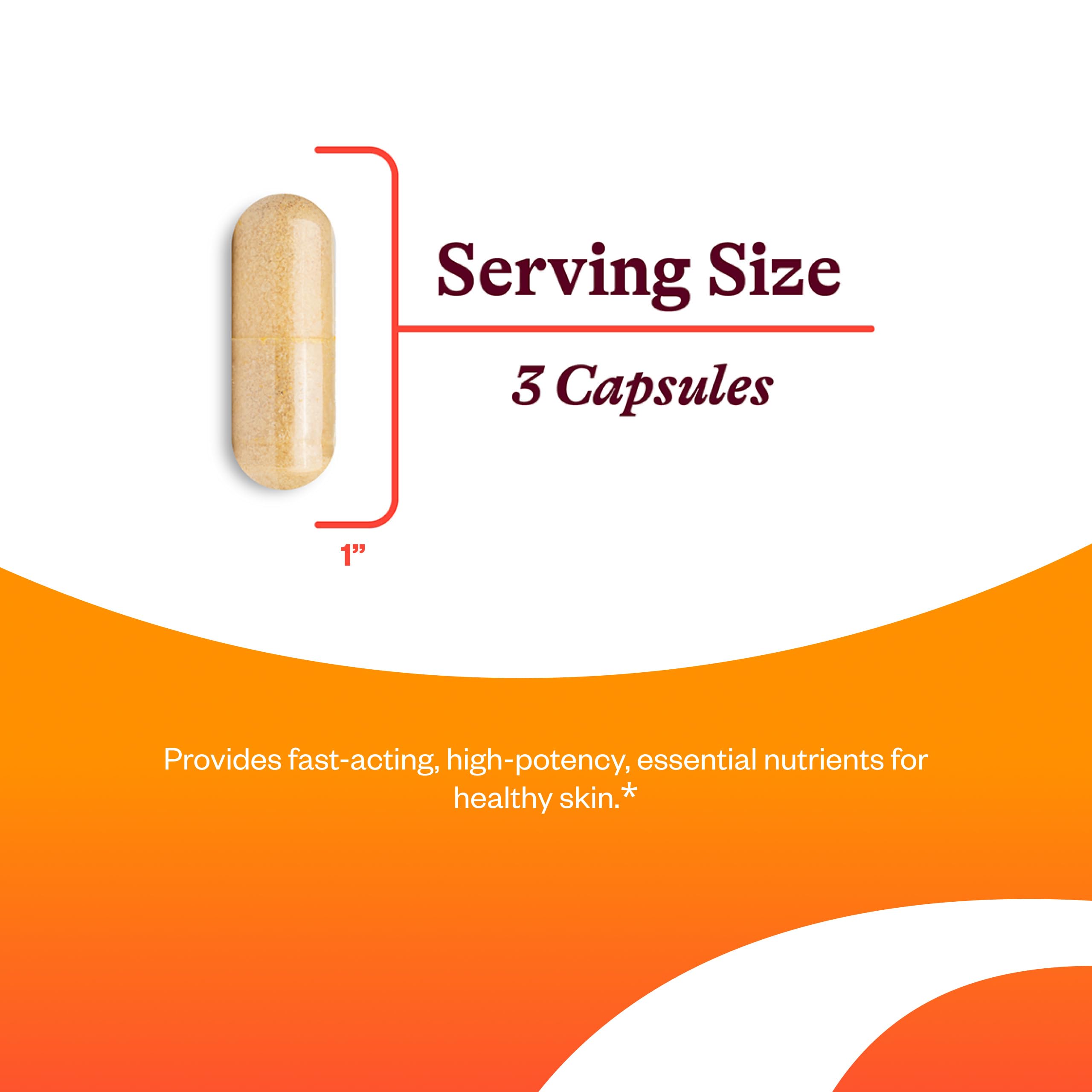 Étiquette Skin Nutrients – informations claires sur les ingrédients et bénéfices potentiels.