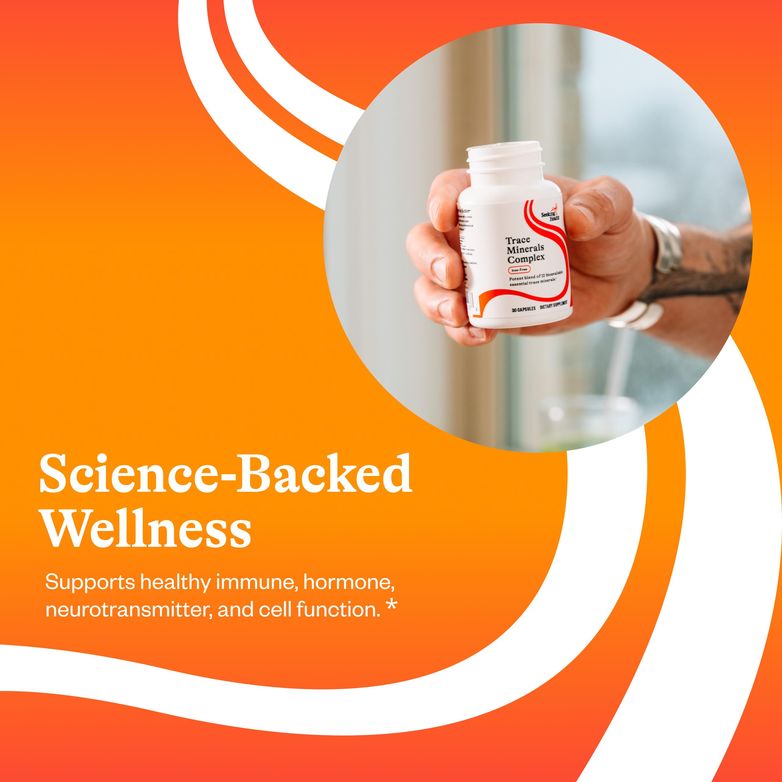 Seeking Health Trace Minerals Complex – tableau nutritionnel: aperçu des minéraux clés