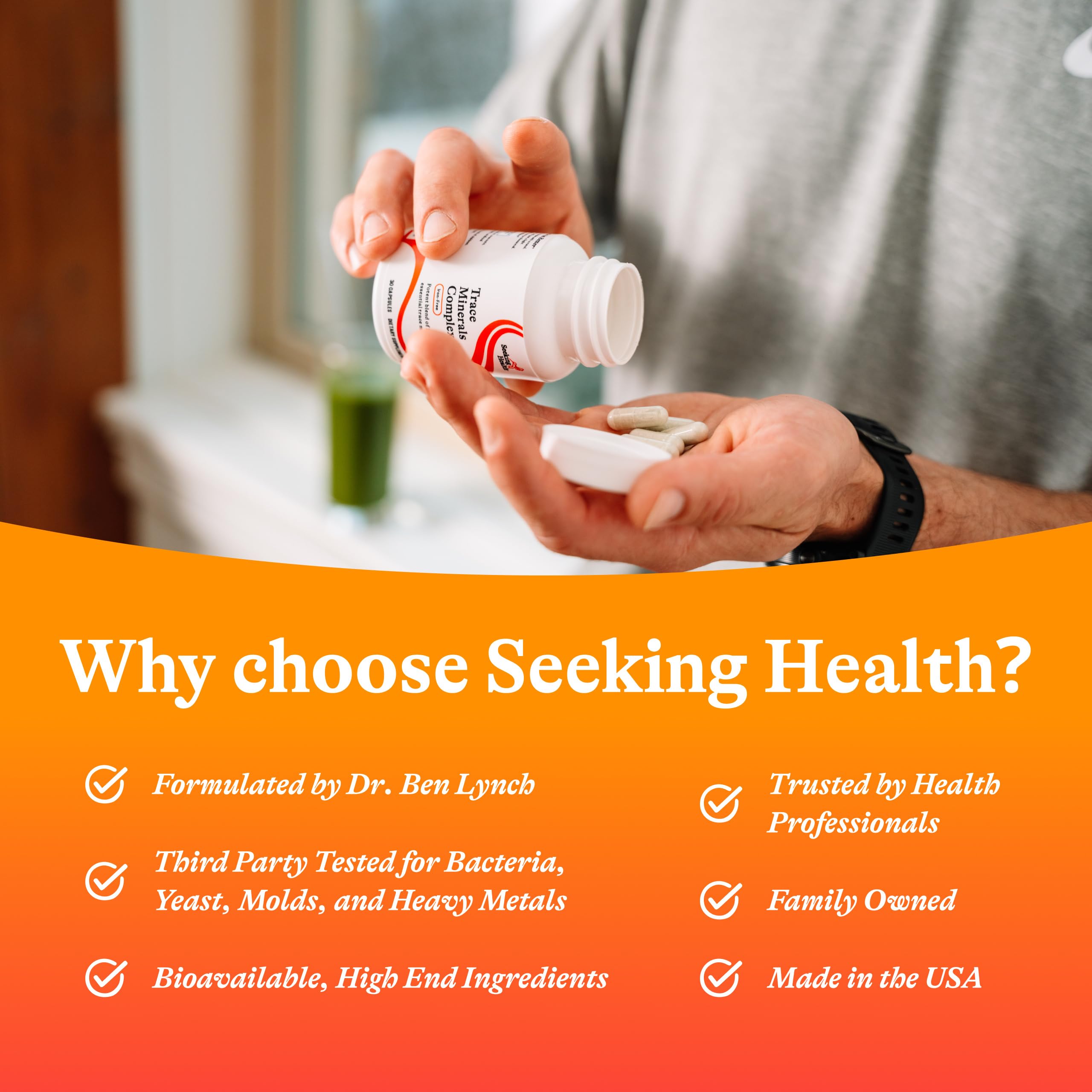 Seeking Health Trace Minerals Complex – usage quotidien: intégration facile à la routine