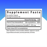 Seeking Health capsules D3 et K2, formule végétarienne pratique.