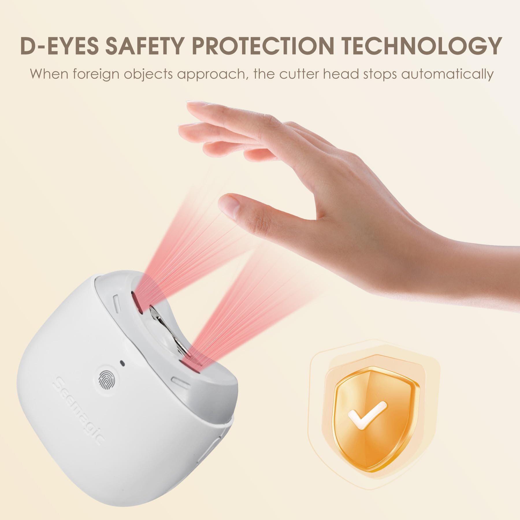 Seemagic coupe-ongles électrique boîte de rangement intégrée, pratique et propre.