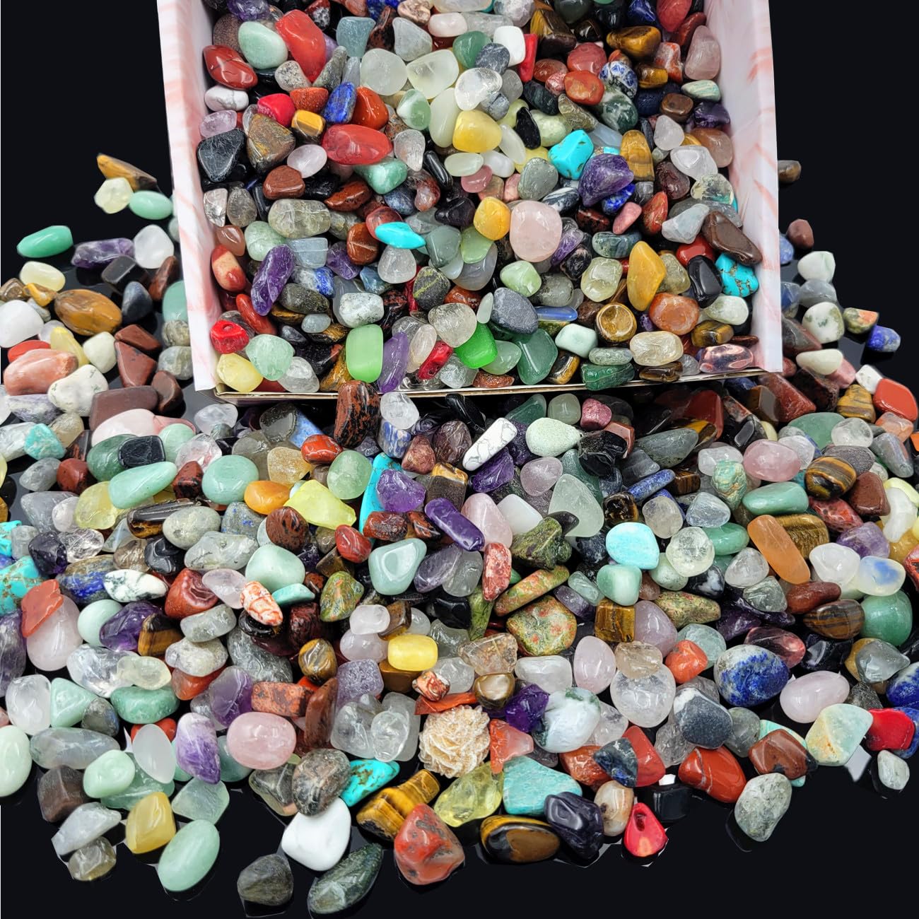 SeeuFun ensemble pierres cristaux 800pcs, idéal pour collection et apprentissage.