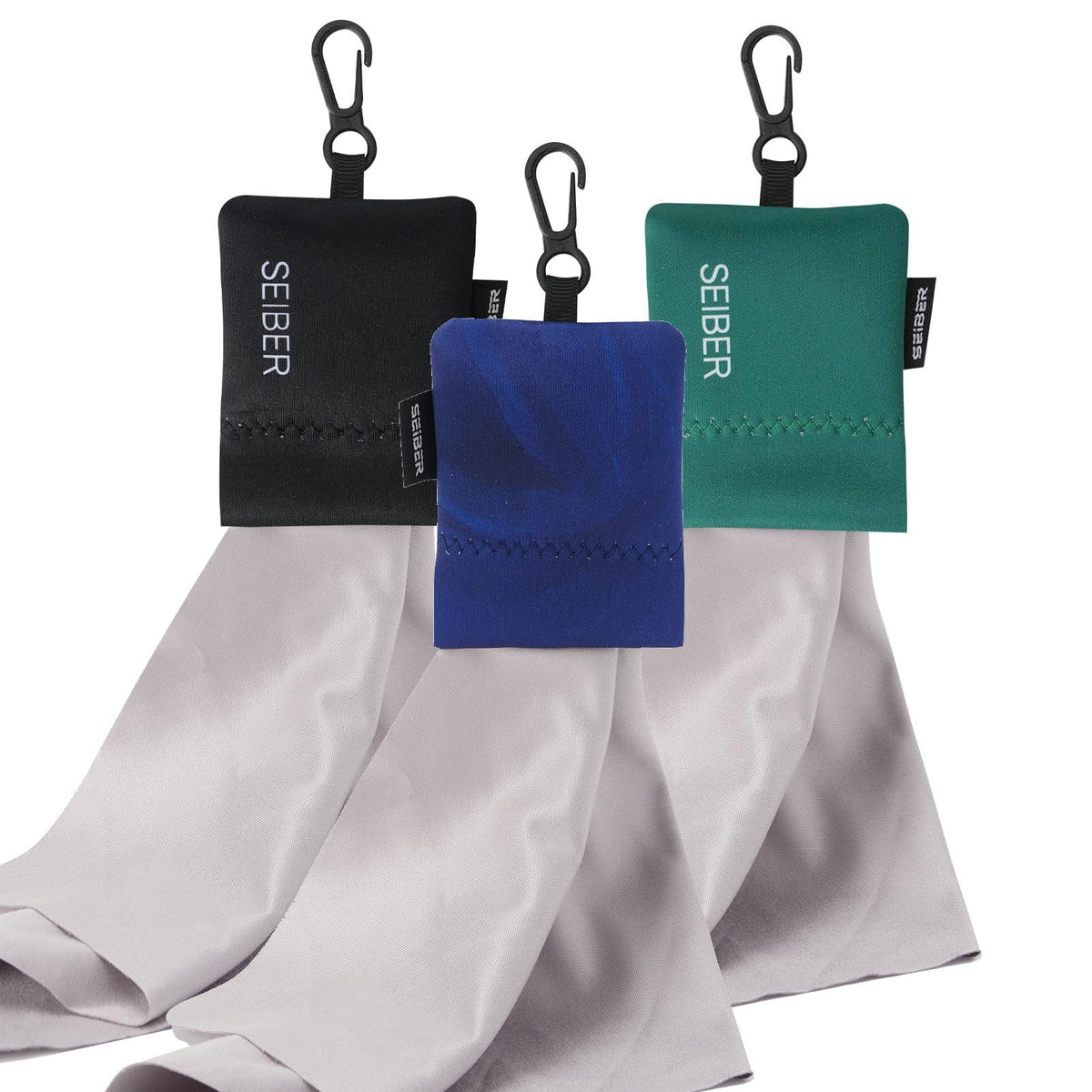 Chiffon microfibre SEIBER pour lunettes et écrans, nettoyage en douceur.