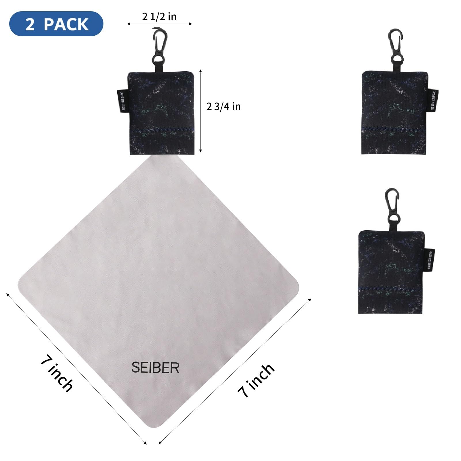 Chiffon SEIBER camouflage sombre pour lunettes, nettoyage efficace.