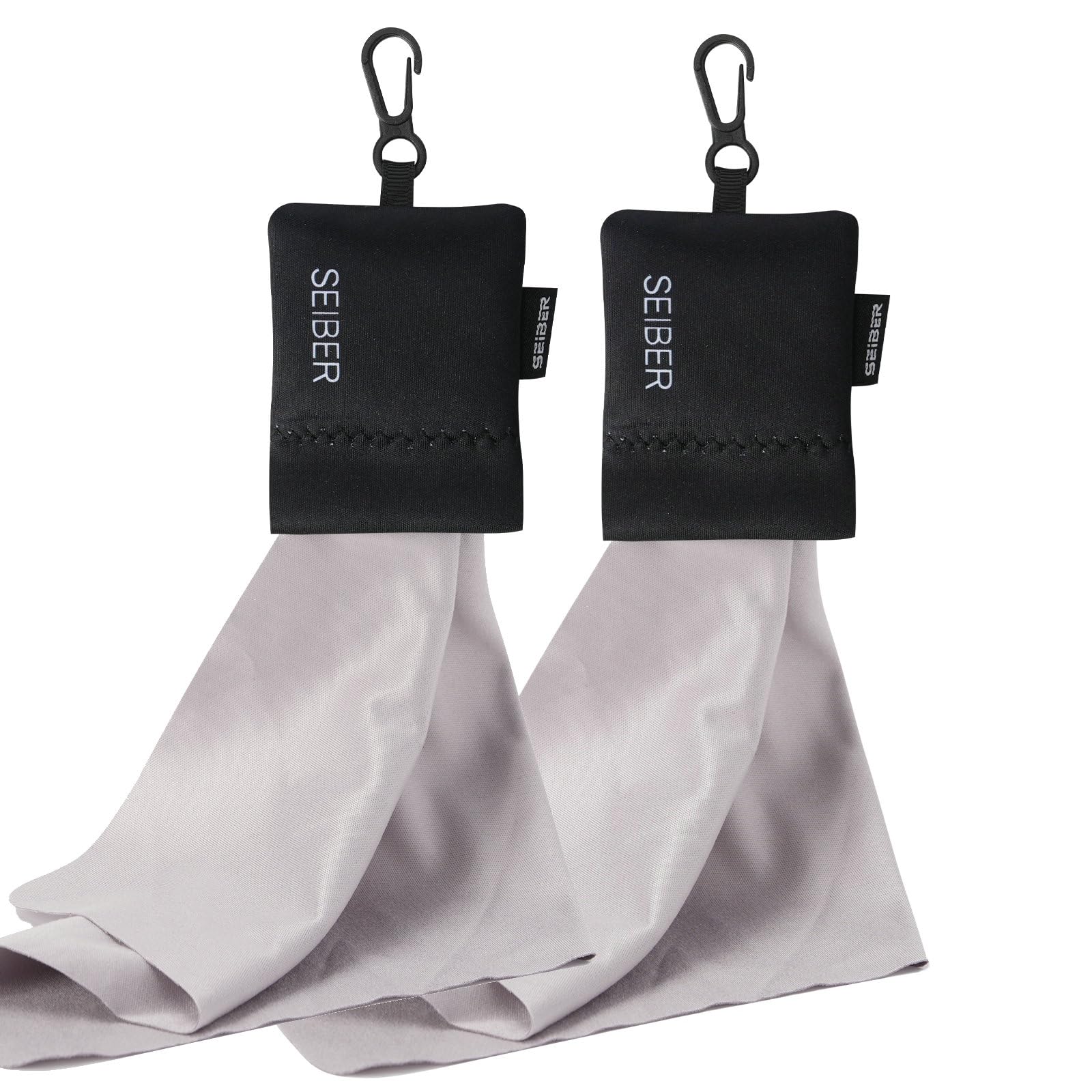 SEIBER chiffon microfibre pour lunettes avec pochette néoprène, nettoyage en douceur et pratique.