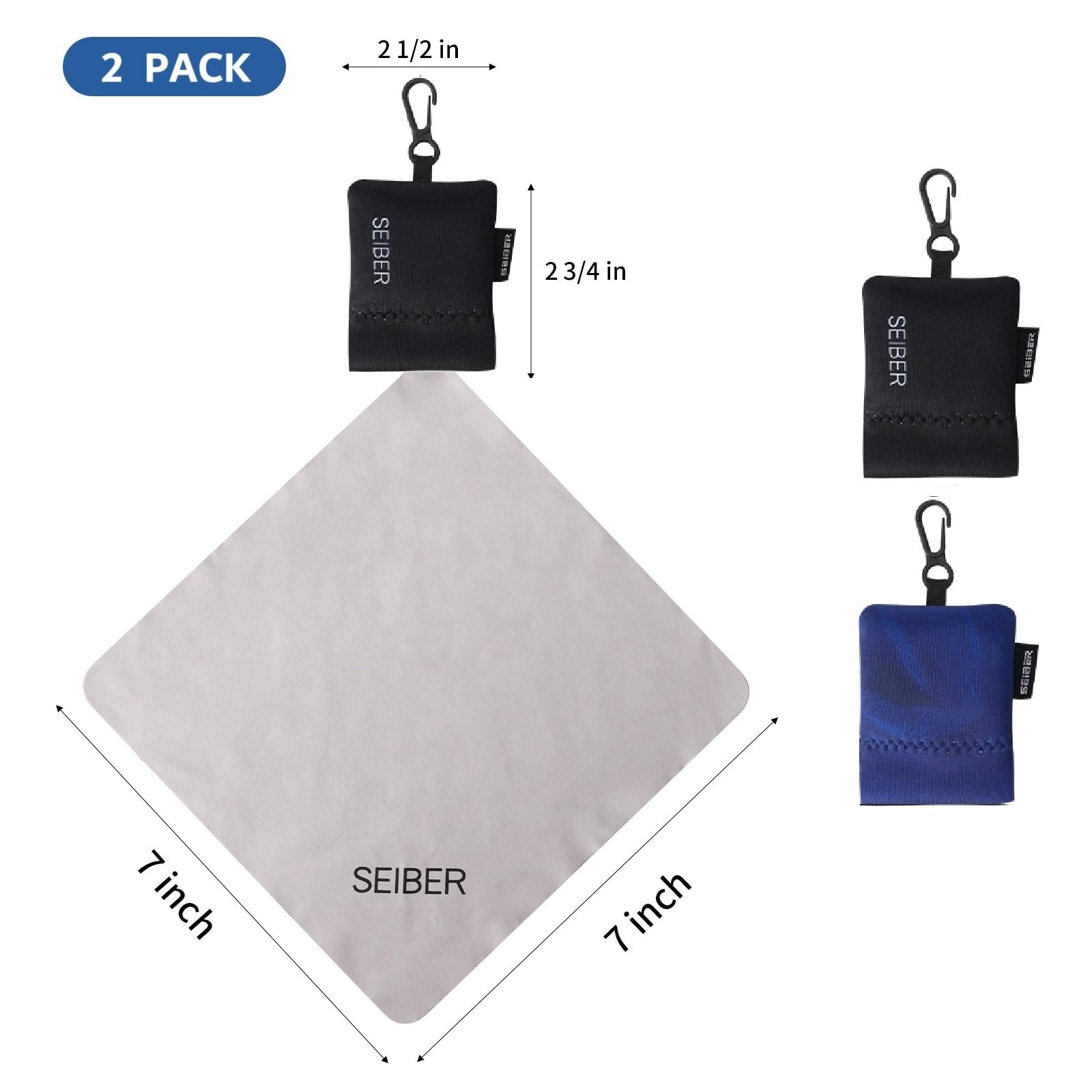 SEIBER lingette microfibre detail texture douce, nettoie sans rayures