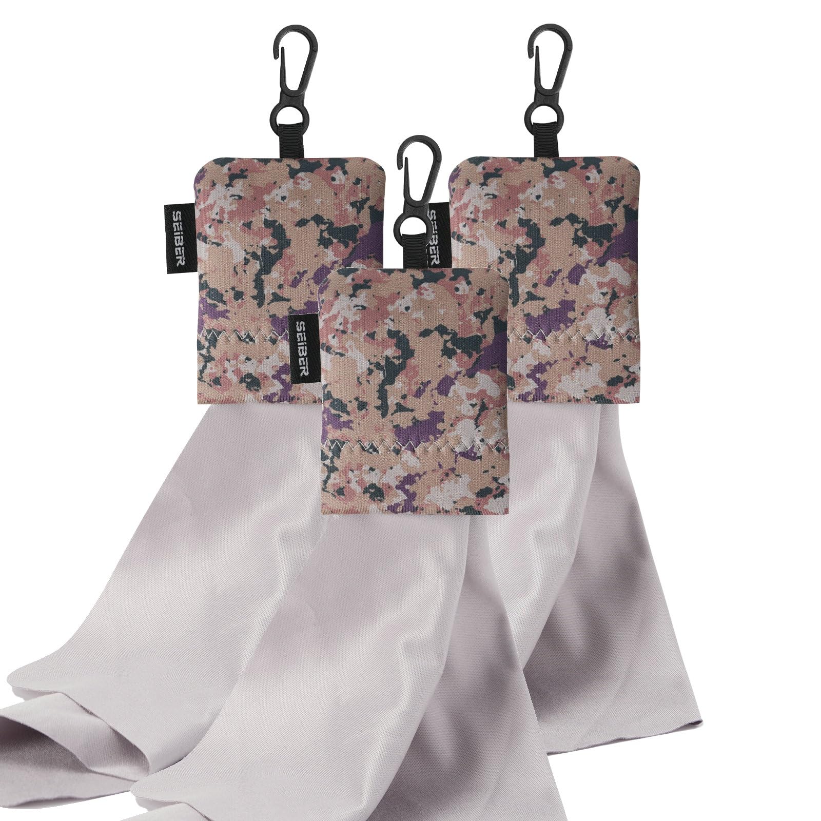 SEIBER étui néoprène camouflage désert pour chiffons, rangement pratique.