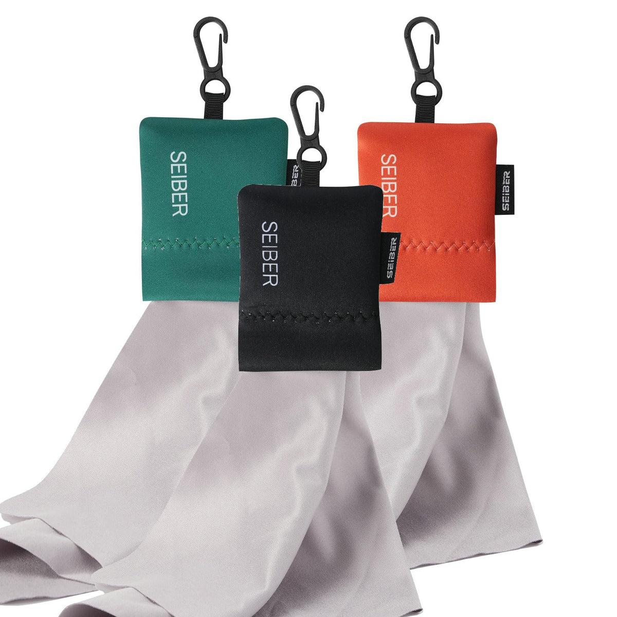 SEIBER chiffon microfibre pour lunettes avec étui néoprène, nettoyage sans traces