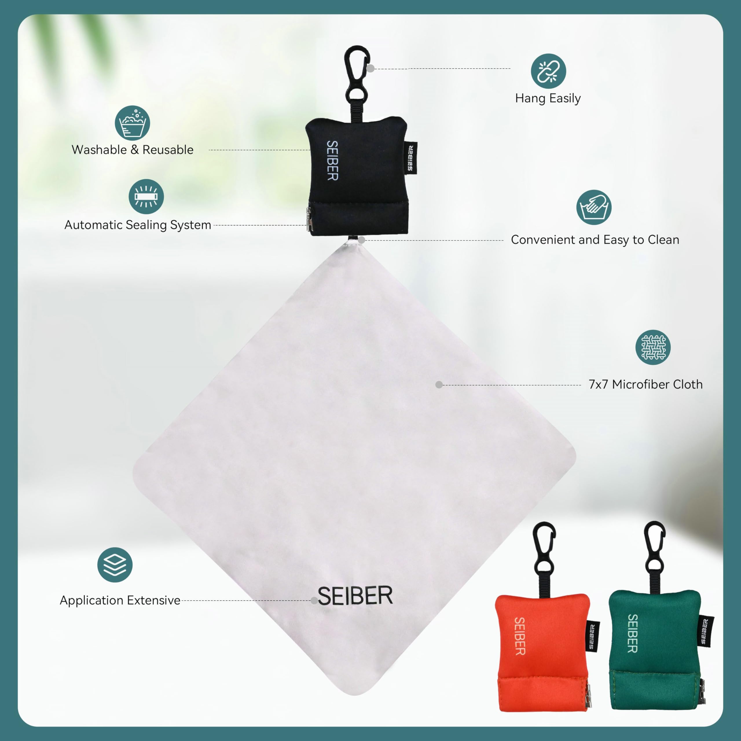 SEIBER microfibre nettoie rapidement après usage