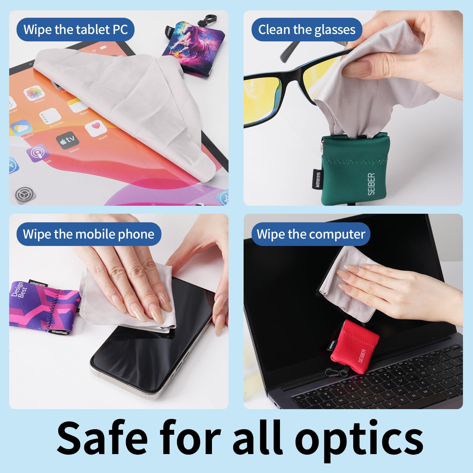 SEIBER nettoyage ecrans et appareils – chiffon doux pour ecrans