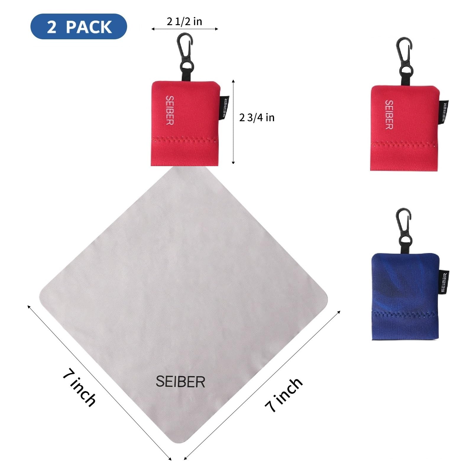 SEIBER détail chiffon microfibre, nettoyage en douceur des surfaces