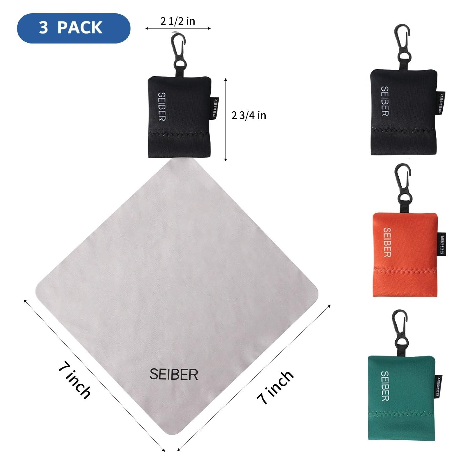 SEIBER chiffon microfibre pour écrans et caméras, nettoyage rapide