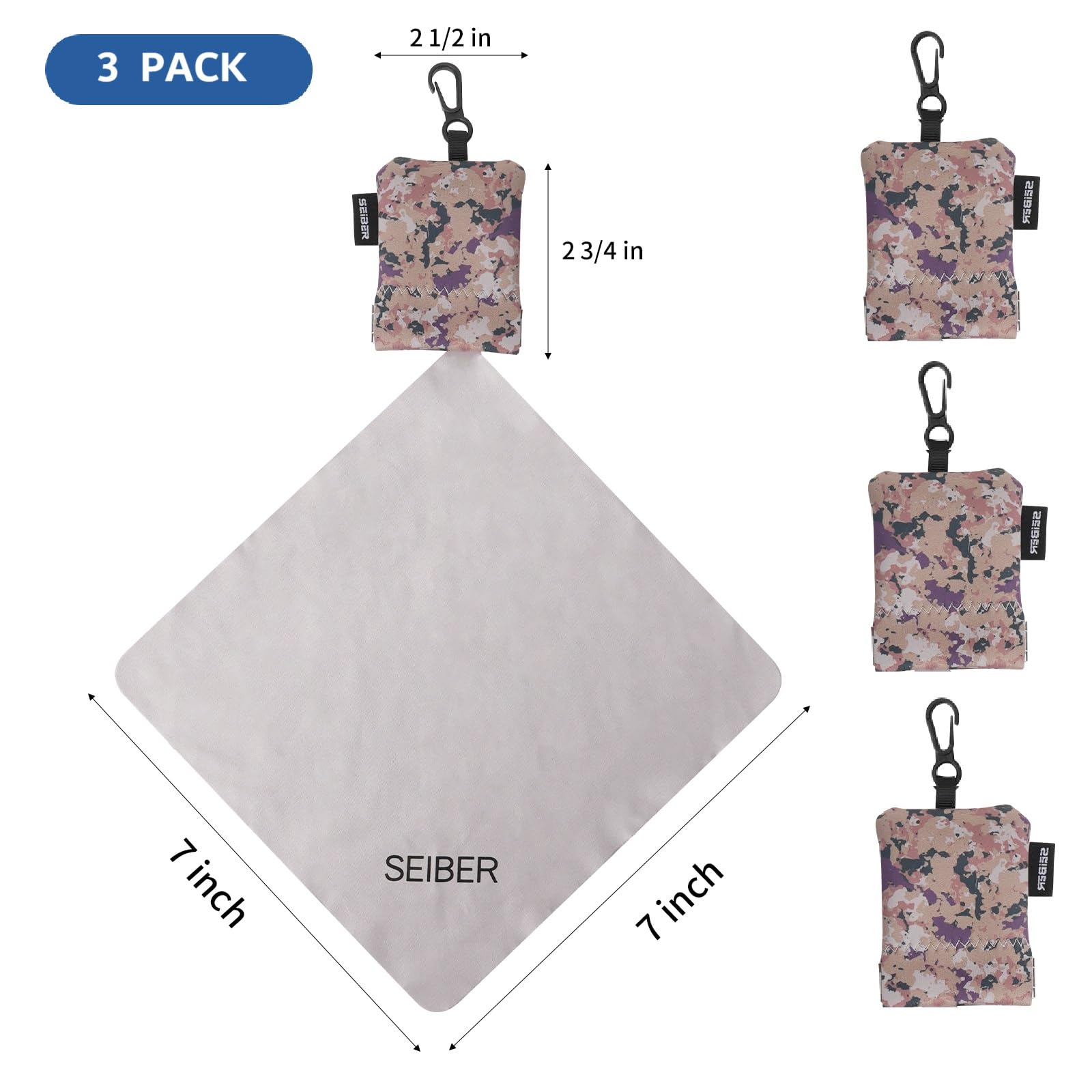 SEIBER pochette clip porte-clefs, accessoire compact en déplacement.