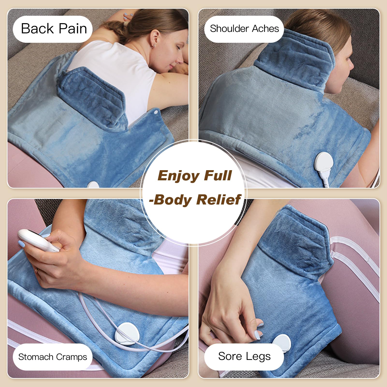 SEISSO contour cou-epaules-dos — chaleur homogène pour détendre les muscles.