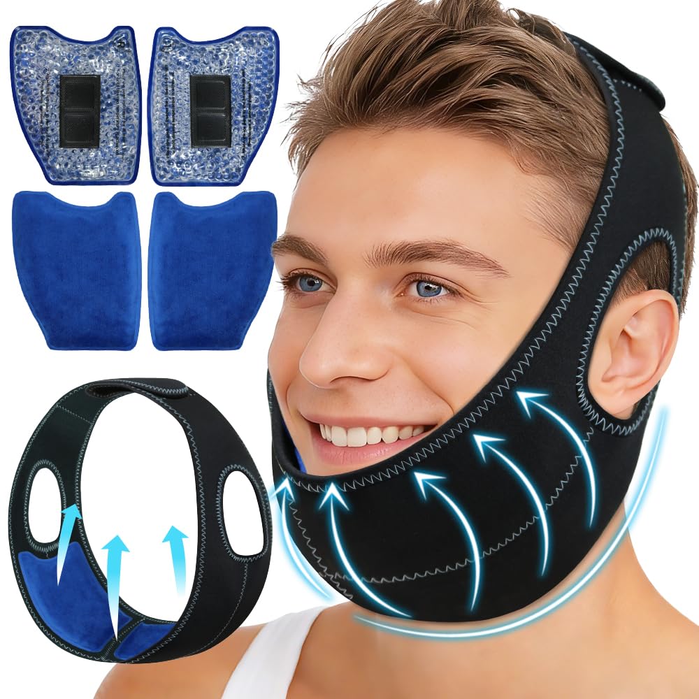SEIWEHIDO bandeau glacé visage, soulage légèrement les douleurs après extraction.