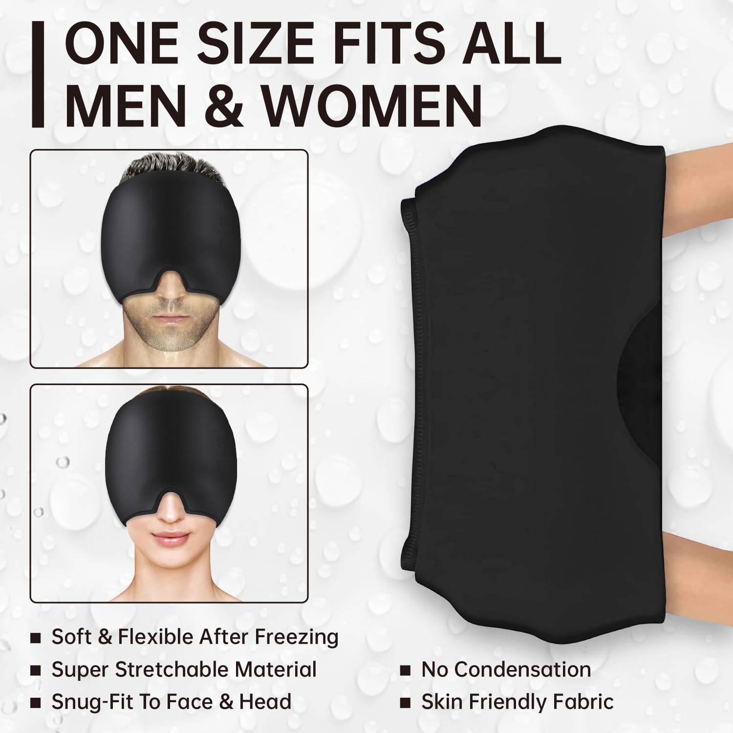 Enfilage simple du SEIWEHIDO Cap sans fermeture ni bande irritante.