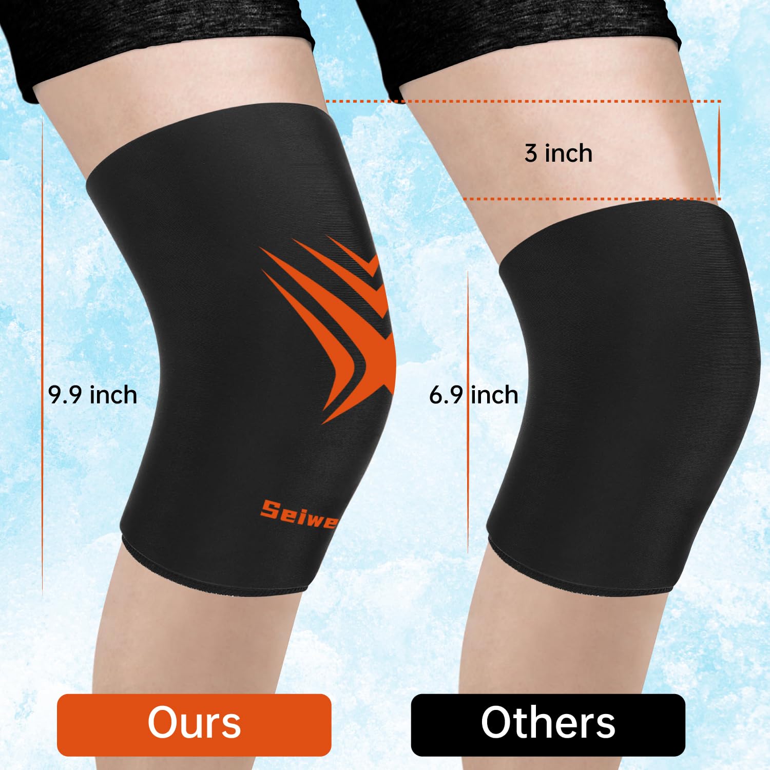 SEIWEHIDO Gel Genou – extension plus longue pour couvrir une zone complète.